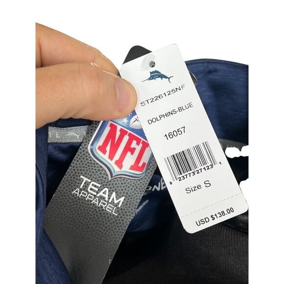 Tommy Bahama S NFL Apparel Miami Dolphins Blue Islandzone 1/4 zip Pullover NWT - Picture 8 of 8